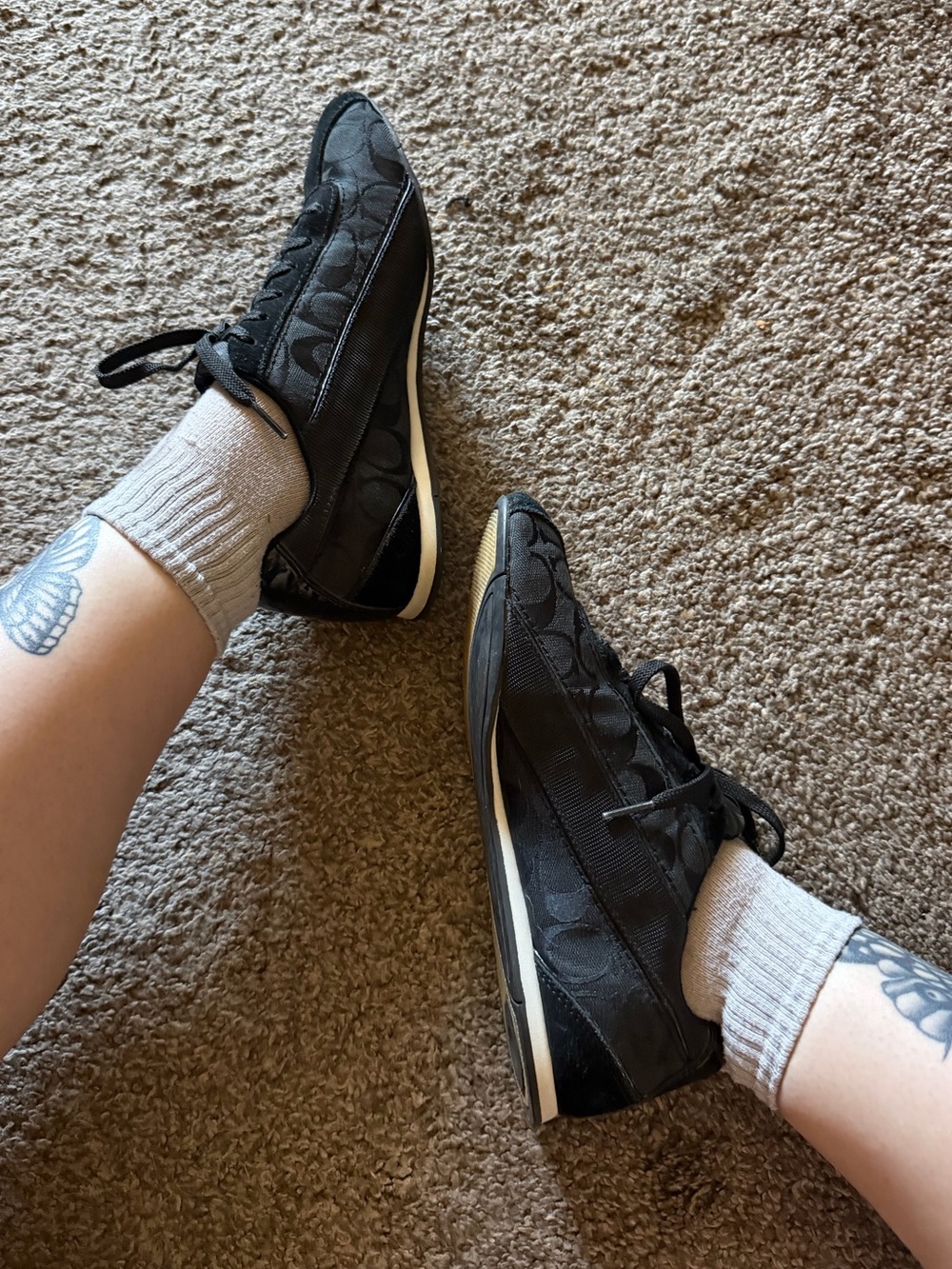 Vintage Coach Black Hilary Sneakers